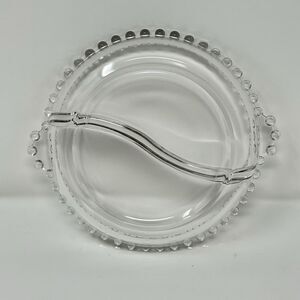 Vintage Imperial Glass Clear Candlewick Divided Relish Dish 7"